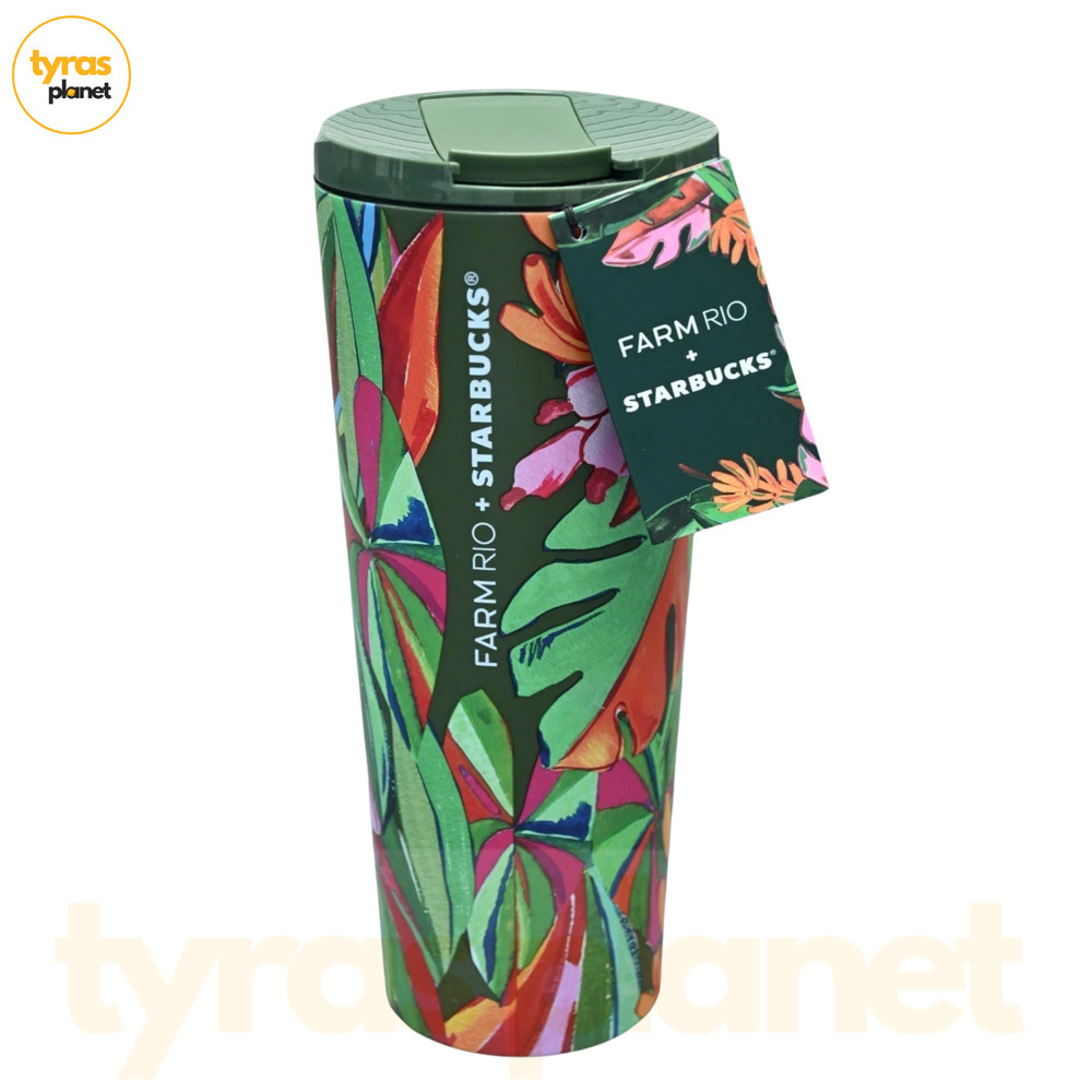 Starbucks x‎ FARM Rio 2025 Tropical Banana Leaves Stainless Steel 16 oz Tumbler